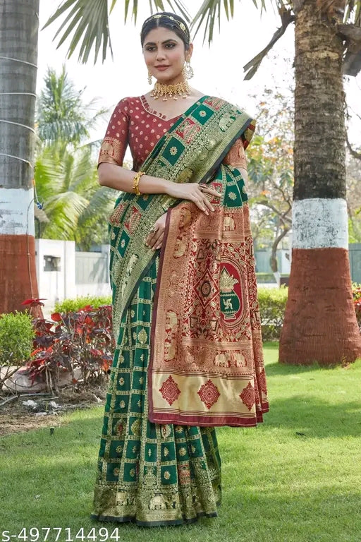 Traditional Zari Woven Cotton Silk Saree