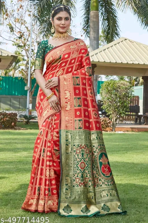 Traditional Zari Woven Cotton Silk Saree