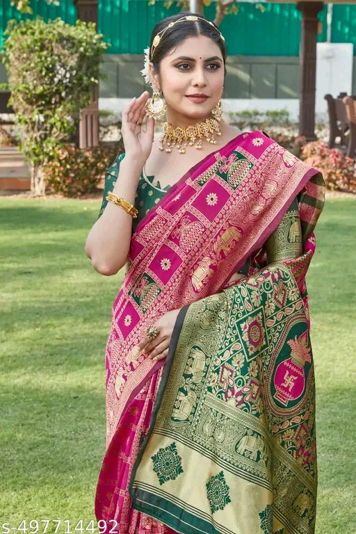 Traditional Zari Woven Cotton Silk Saree