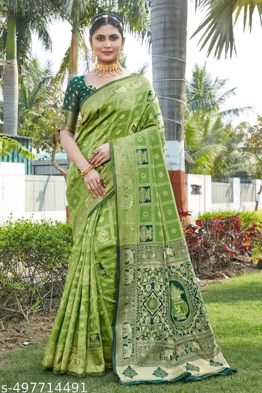 Traditional Zari Woven Cotton Silk Saree