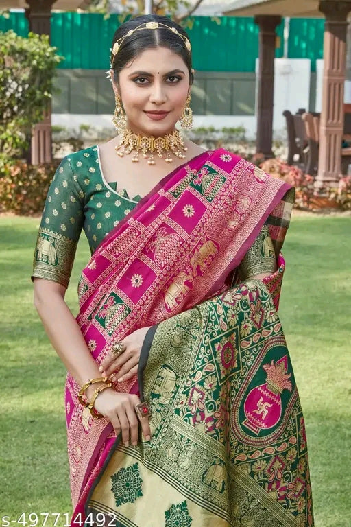 Traditional Zari Woven Cotton Silk Saree